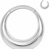 Yrogcu Yrogcu Nose Ring Lip Rings Septum-Clicker:8G 10G 12G14G 16G 18G 20G Dia.6Mm 8Mm 10Mm 12Mm 14Mm 16Mm Hinged Nose Piercing Hoop Ring Sleeper Earring Helix Rook Conch Cartilage Daith Tragus Earrings Nose Piercing Jewelry | Body Piercing Rings