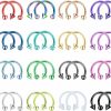 JOERICA Joerica 32Pcs 16G Horseshoe Septum Rings Stainless Steel Nose Circular Barbells Rings Cartilage Tragus Helix Eyebrow Colorful Daith Earring Piercings Body Jewelry Ball/Arrow 8Mm 10Mm | Body Piercing Rings