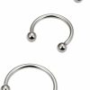 Lcolyoli Lcolyoli 20G 18G 16G Septum Rings Internally Threaded G23 Titanium Septum Jewelry Lip Rings Hoop Labret Jewelry Horseshoe Earrings Daith Piercing Jewelry For Women Men | Body Piercing Rings