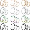 FECTAS Fectas Nose Rings Hoop Nose Ring Surgical Steel 20G Gauge 8Mm 10Mm 12Mm Piercing Hoops Jewelry | Body Piercing Rings