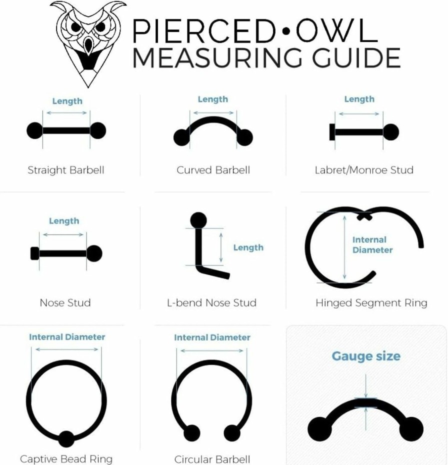 Pierced Owl 14-20Ga Stainless Steel Long Spike Horseshoe Circular Barbell Earrings, Sold As A Pair | Body Piercing Rings