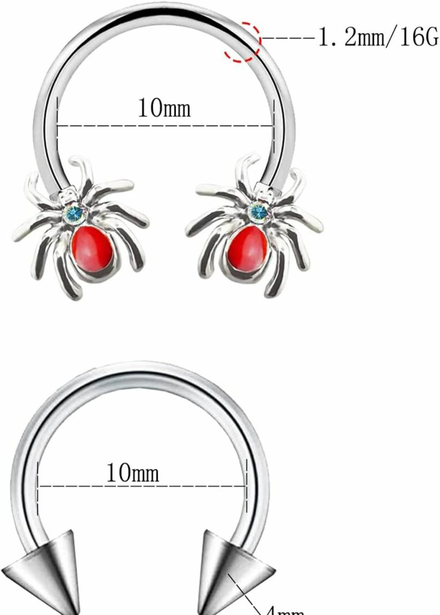 FLOGWE Flogwe 2-8Pcs Septum Ring Hoop,16G 316L Medical Steel Cz Cartilage Earring Hoop, Horseshoe Nose Ring Hoop Daith Tragus Cartilage Rook Spiral Piercing Jewelry……… | Body Piercing Rings