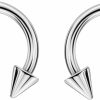 TGNEL G23 Titanium Horseshoe Septum Ring Hoops Rainbow/Silver/Barbell Spike Nose Lip Ear Piercing Ring Jewelry 6 8 10 12Mm, 16G Pure Titanium Cartilage Helix Tragus Earrings Hoops For Women Men | Body Piercing Rings