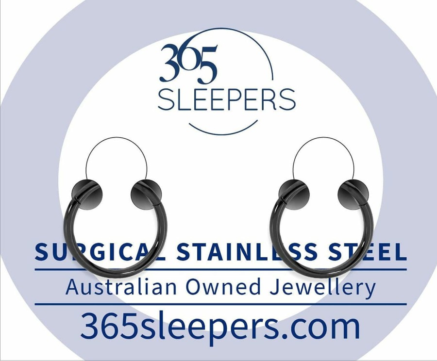 365 Sleepers 365 Sleepers 2Pcs 16G Surgical Steel 6Mm - 16Mm Hinged Hoop Segment Septum Cartilage Helix Tragus Nose Ring Uni Sleeper Earrings | Body Piercing Rings