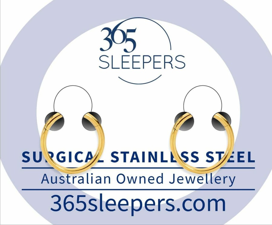 365 Sleepers 365 Sleepers 2Pcs 18G Surgical Steel 6Mm - 10Mm Hinged Hoop Segment Nose Septum Tragus Helix Lip Ring Uni Sleeper Earrings | Body Piercing Rings