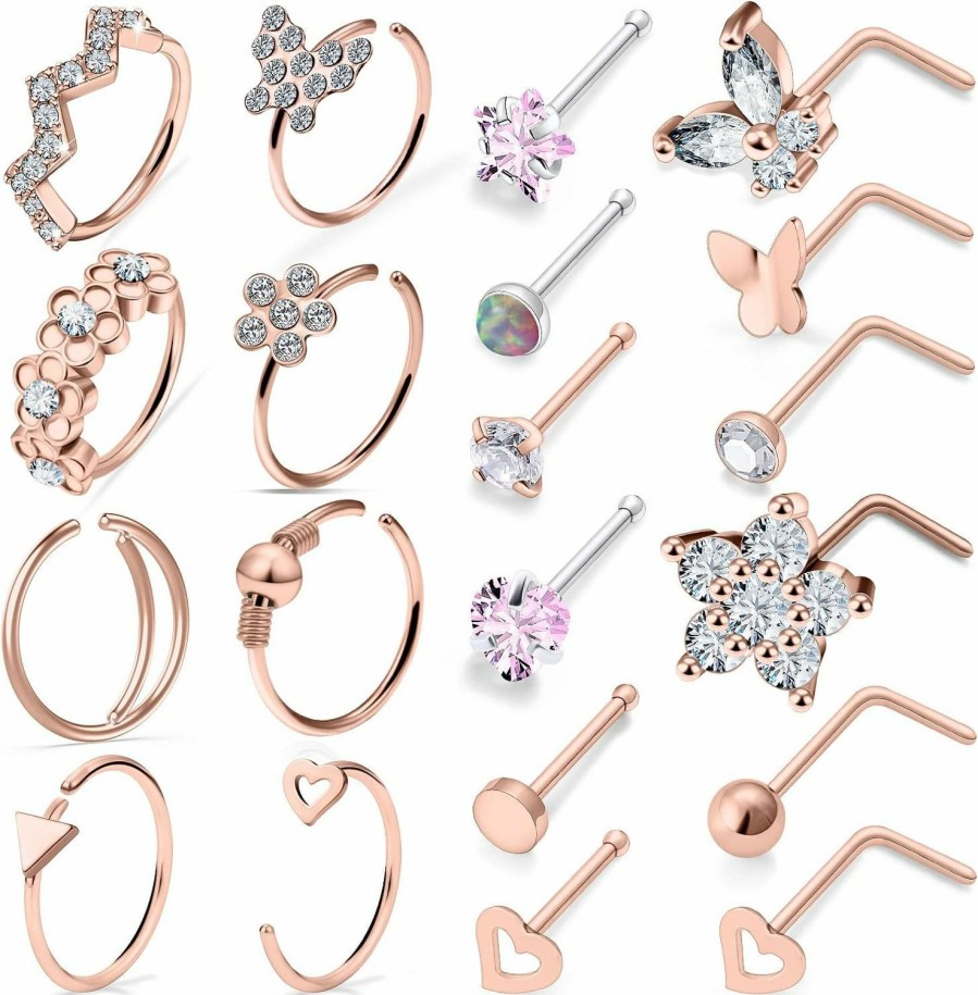 Tkzndnm Tkzndnm Nose Rings Nose Studs Nose Ring Nose Piercing Jewelry Nose Rings Hoops Nose Piercings Nose Rings Studs Nose Stud Nose Rings For Women Hoop Nose Ring Nose Hoops Surgical Steel Nose Ring | Body Piercing Rings