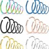 Dyknasz Dyknasz 15-30Pcs 22-18G Nose Rings Hoop Surgical Steel Fake Nose Ring Tragus Cartilage Helix Piercing Earring Hoops Septum Lip Ring 6-14Mm For Women Men | Body Piercing Rings