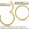 LovePiercing Lovepiercing Nose Rings Hoops 316L Surgical Steel Hypoallergenic Septum Ring For Women Men Cartilage Hoop Earring 20G/18G/16G,Diameter 6Mm To 12Mm Silver/Gold Plated Color | Body Piercing Rings