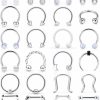 Yaalozei Yaalozei 16G Septum Rings 316L Surgical Steel Hypoallergenic Skull Moon Septum Nose Lip Rings Hoops Horseshoe Cartilage Tragus Helix Rook Daith Earrrings Piercings Jewelry For Women Men 10Mm | Body Piercing Rings