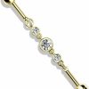 Amelia Fashion Amelia Fashion 14 Gauge Triple Round Cz Chain 316L Surgical Steel Industrial Barbell (Choose Color) | Body Piercing Rings