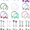 Ftovosyo Ftovosyo Mixsize 16G Lip Rings Stainless Steel Horseshoe Labret Monroe Lip Rings Nail Tragus Daith Helix Cartilage Earrings Studs Ring Medusa Piercing Jewelry For Women Men 38Pcs | Body Piercing Rings