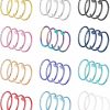 NICEIGHT Niceight 48Pcs 18G 20G 22G Stainless Steel Nose Ring Hoop For Women Men Nose Hoops Colorful Nose Rings Cartilage Helix Earrings Lip Rings Nose Piercing Jewelry 8Mm 10Mm | Body Piercing Rings