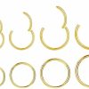 NewZenro 4Pairs 18G Surgical Stainless Steel Sleeper Cartilage Daith Tiny Small Hoop Earrings Mini Septum Hinged Clicker Nose Ring For Women Men Girls Boys Helix Tragus Huggie Hoops Body Piercings Jewelry Hypoallergenic 6Mm 8Mm 10Mm 12Mm Set | Body Piercing Rings