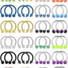 Vsnnsns Vsnnsns 16G Surgical Steel Horseshoe Nose Septum Rings Piercing Jewelry Cartilage Helix Tragus Earring Hoop Lip Horseshoe Ring Piercing Jewelry Retainer For Women Men 8Mm 10Mm 48Pcs | Body Piercing Rings