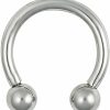 Forbidden Body Jewelry Forbidden Body Jewelry Horseshoe Septum Rings Internally Threaded Small Nose Hoop Surgical Steel 16G | Body Piercing Rings