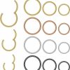 Yolev Yolev 12 Pcs Hoop Nose Rings 18G 316L Surgical Steel Hinged Nose Rings Hoop For Women Men Stainless Steel Hinged Clicker Nose Lip Cartilage Helix Tragus Earring Hoop | Body Piercing Rings