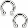 Ocptiy Ocptiy 6G 8G Titaniumm Septum Rings Medical Implant Grade Gauges Tunnels Earrings Stretching Kit Hypoallergenic Septum Nose Lip Ring Ear Lobe Hoop Earring Piercing Jewelry Women Men 12Mm 14Mm 16Mm | Body Piercing Rings