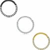 BodyBonita Bodybonita 3Pcs Gold Silver Black Cz Cartilage Hoop Earring 316L Surgical Steel Conch Daith Helix Piercing Jewelry Nose Rings Hoops Septum Ring 16G 18G 20G | Body Piercing Rings