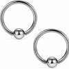 SCERRING Scerring 2-8Pcs 14G G23 Titanium Captive Bead Ring Nose Rings Hoop Helix Daith Cartilage Tragus Earrings Nipple Eyebrow Body Piercing 10Mm 12Mm 14Mm 16Mm | Body Piercing Rings