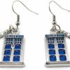 Fire Phoenix Designs Doctor Who Tardis And Sonic Screwdriver Earrings With Stainless Steel Earring Hooks - Fire Phoenix Designs | Body Piercing Rings