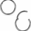 SCERRING Scerring 2Pcs 16G 14G G23 Titanium Hinged Clicker Segment Septum Nose Lip Ring Hoop Cartilage Tragus Sleeper Earrings Body Piercing Jewelry 8Mm 10Mm 12Mm | Body Piercing Rings