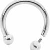 365 Sleepers 365 Sleepers 16G 14G 12G 10G Internally Threaded Surgical Steel 6Mm - 12Mm Circular Horseshoe Barbell Septum Lip Nose Ring Earring Body Piercing Jewelry | Body Piercing Rings