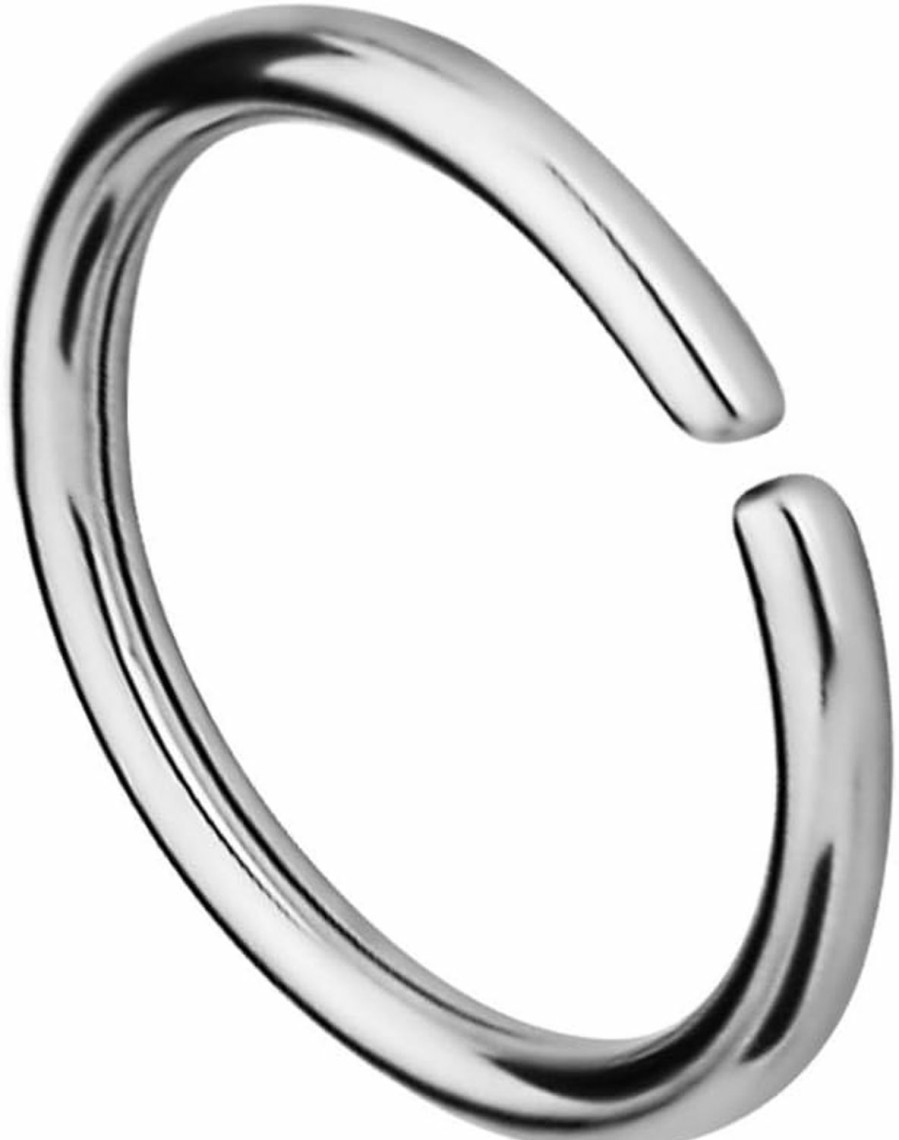 Forbidden Body Jewelry Forbidden Body Jewelry 18G -20G Surgical Steel Seamless Nose Ring Or Cartilage Hoop With Comfort Round Ends (Sold Individually) | Body Piercing Rings