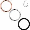 SCERRING Scerring 3-10Pcs 14G Stainless Steel Hinged Clicker Segment Septum Nose Lip Ring Hoop Cartilage Tragus Sleeper Earrings Body Piercing Jewelry 8Mm 10Mm 12Mm 14Mm 16Mm | Body Piercing Rings