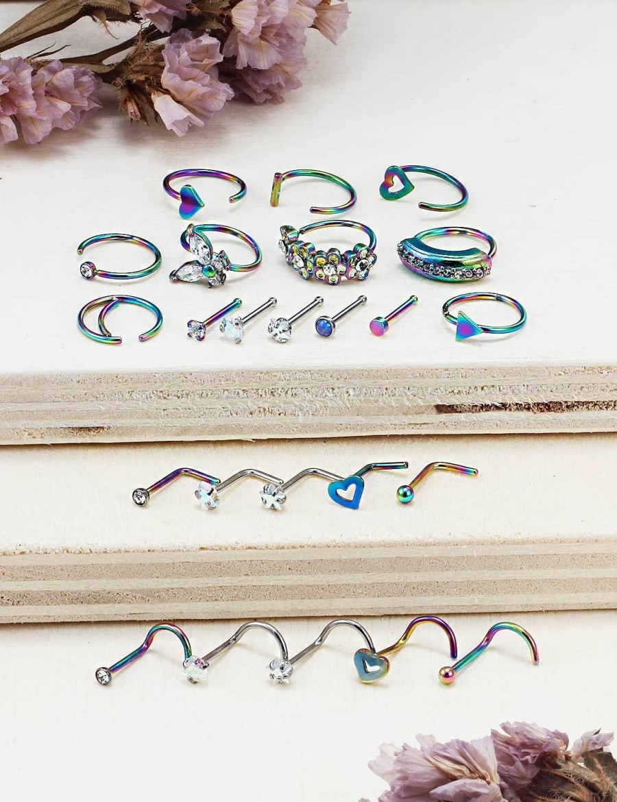 Tkzndnm Tkzndnm Nose Rings Nose Studs Nose Rings Hoops Nose Piercings Nose Ring Nose Hoops Nose Stud Nose Rings Studs Nose Rings For Women Nose Piercing Jewelry Hoop Nose Ring Surgical Steel Nose Ring | Body Piercing Rings