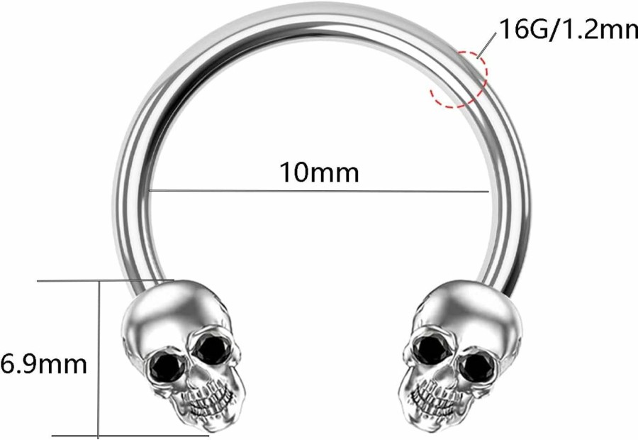 VERAMI Verami 16G Septum Rings Heart Cartilage Earring Hoop 316L Stainless Steel Helix Earring Daith Earring Star Nose Ring Hoop Septum Piercing Jewelry For Women And Men | Body Piercing Rings