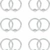 SCERRING Scerring 16G Captive Bead Piercing Ring Stainless Steel Nose Septum Tragus Helix Nipple Lip Eyebrow Hoop Rings 12Pcs | Body Piercing Rings