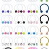 Cisyozi Cisyozi 16G Clear Plastic Septum Rings Jewelry For Surgery Horseshoes Flexible Septum Nose Eyebrow Lip Ring Ear Cartilage Helix Tragus Rook Daith Earrings Hoops Piercing Retainer For Women Men | Body Piercing Rings