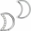 CHARMONLINE 16G 316L Surgical Steel Septum Helix Piercing Earrings 8Mm 10Mm Heart Moon Cartilage Piercing Hypoallergenic Lip Daith Conch Earring Piercing Jewelry For Women And Girls | Body Piercing Rings