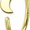 COCHARM Cocharm 14K Real Gold Half Nose Hoops 20G 14K Yellow Gold Moon Nose Hoop Nose Rings 8Mm Press Fit Gold Hoop Nose Piercing 20G Real Gold Hypoallergenic Nose Rings For Women Men | Body Piercing Rings