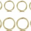 NewZenro Newzenro 8Pcs Surgical Stainless Steel 16G Sleeper Cartilage Daith Tiny Small Hoop Earrings Mini Septum Hinged Clicker Nose Ring For Women Men Girls Helix Tragus Piercings 8Mm 10Mm Set Silver | Body Piercing Rings