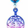 Pierced Owl Pierced Owl 14G Stainless Steel Cz Crystal Blue And Purple Ombre Dream Catcher Dangling Belly Button Ring | Body Piercing Rings