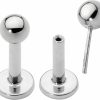 365 Sleepers 365 Sleepers 2Pcs 20G 18G 16G Internally Threadless Labret Titanium 6Mm 8Mm Monroe Lip Ball Tragus Septum Nose Helix Rook Cartilage Earrings Body Piercing Jewelry | Body Piercing Rings