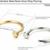 FIBO STEEL Fibo Steel 18G-22G 5Pcs Stainless Steel Body Jewelry Piercing Nose Ring Hoop For Women | Body Piercing Rings