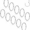 DGhera 10 Pcs G23 Titanium Seamless Nose Rings Hoop 16G 18G Septum Piercing Hinged Segment Ring Helix Lip Nose Ring Cartilage Body Earrings Jewelry Set | Body Piercing Rings