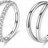 Stuppendux Stuppendux 2Pcs 16G 1.2Mm Stainless Steel Piercing Septum Rings Pierced Nose Ear Cartilage Ring Couple Style Diameter 8Mm 10Mm | Body Piercing Rings