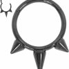 365 Sleepers 365 Sleepers 316L Surgical Steel 16G 8Mm 10Mm Spike Hinged Hoop Segment Nose Ring Helix Tragus Septum Uni Earring Body Piercing Jewelry | Body Piercing Rings