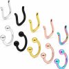 SCERRING Scerring Septum Piercing Jewelry 316L Surgical Steel 10Mm U-Shaped Horseshoe Nose Hoop Ring Septum Piercing Hanger Retainer 16G 14G 12G 12-20Pcs | Body Piercing Rings