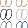 Masedy Masedy 12-24Pcs 20G 316L Stainless Steel Nose Rings Hoop Tragus Cartilage Septum Ring Lip Piercing 8-10Mm | Body Piercing Rings