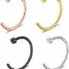 Ruifan Ruifan Stainless Steel Body Jewelry Piercing Earrings Nose Hoop Ring Uni 22 Gauge 6Mm 8Mm 10Mm | Body Piercing Rings