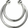 PiercingPoint 316L Surgical Steel Twin Circle Circular Fake Septum Nose Ring Piercing | Body Piercing Rings