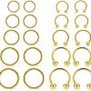 Hoeudjo Hoeudjo 16G Stainless Steel Hinged Clicker Segment Septum Rings Horseshoe Earring Nose Lip Ring Hoop Cartilage Tragus Daith Helix Sleeper Earrings Body Piercing Jewelry 8Mm-16Mm | Body Piercing Rings