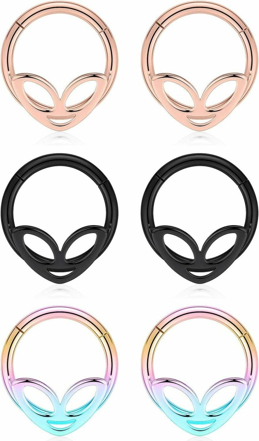 Kadogohno Kadogohno Septum Rings Septum Jewelry Septum Rings 16G Septum Ring Septum Piercing Septum Smiley Piercing Jewelry 16G Septum Ring Septum Clicker Septum Nose Rings | Body Piercing Rings