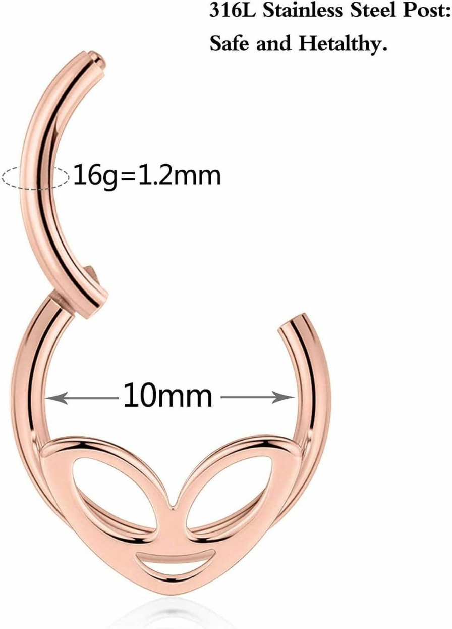 Kadogohno Kadogohno Septum Rings Septum Jewelry Septum Rings 16G Septum Ring Septum Piercing Septum Smiley Piercing Jewelry 16G Septum Ring Septum Clicker Septum Nose Rings | Body Piercing Rings