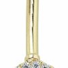 AVORA Avora 10K Gold Simulated Diamond Cz Frame Belly Button Ring Body Jewelry (14 Gauge) | Body Piercing Rings