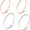 YOUATB 22G Thin Nose Rings Hoop 925 Silver Twisted Nose Ring Body Round Piercing Set | 5/6/7/8Mm | Nose Piercing Jewelry For Women Men | Body Piercing Rings